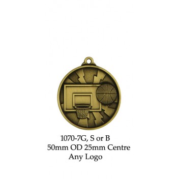 Baseball Softball Medals 1070-7G, S or B - 50mm