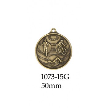 Triathlon Medal 1073-15G  S or B - 50mm