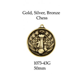 Chess  Medals Gold,Silver Bronze 1073-43G