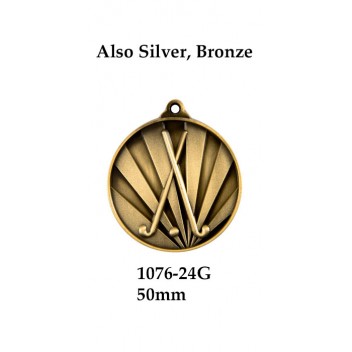 Hockey Medals 1076-24G, S or B - 50mm