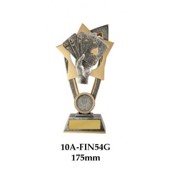 Playing Cards Trophies 10A-FIN54G -175mm Also 200mm & 230mm