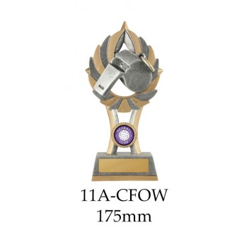 Netball Trophies Whistle11A-CFOW - 175mm