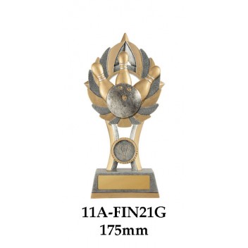 Ten Pin Bowling Trophies 11A-CF21G - 175mm Also 200mm & 230mm