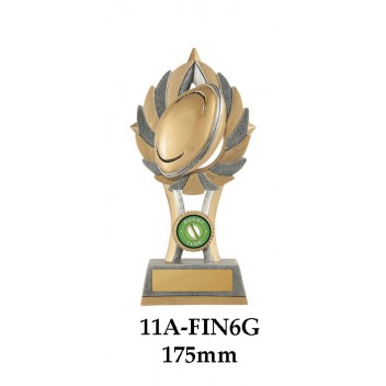 Rugby Trophies 11A-FIN6G - 175mm Also 200mm & 2225mm