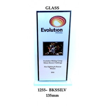 Corporate Awards Glass 1255-1BKSSilv - 135mm 