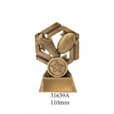 Rugby Trophies 31639A - 110mm Also 130mm & 150mm
