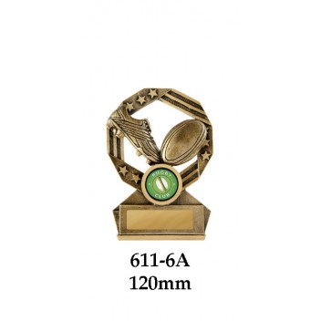 Rugby Trophies 611-6A - 120mm Also 140mm & 155mm 