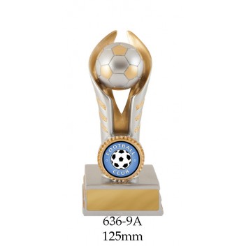 Soccer Trophies 636-9A - 125mm Also 150mm 175mm 200mm & 225mm