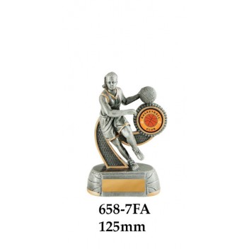 Basketball Trophies Female 658-7FA - 125mm Also 150mm 175mm & 200mm