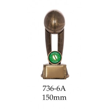 Rugby Trophies 736-6A - 150mm Also 175mm & 200mm