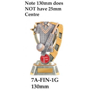Cricket Trophies 7A-7FIN-1G - 130mm Also 150mm 180mm & 210mm