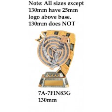 Archery Trophies 7A-7FIN83G - 130mm Also 150mm 180mm & 210mm
