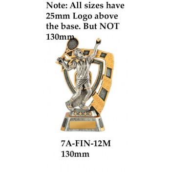 Tennis Trophies 7A-FIN-12M - 130mm Also 150mm 180mm & 210mm
