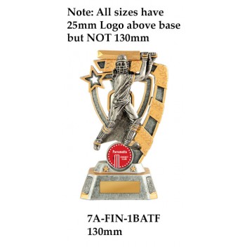 Cricket Trophies Female 7A-FIN-1BATF - 130mm Also 150mm 180mm & 210mm