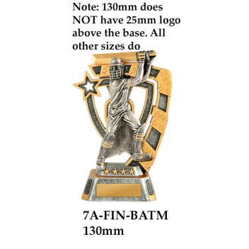 Cricket Trophies Male 7A-FIN-BATM - 130mm Also 150mm 180mm & 210mm