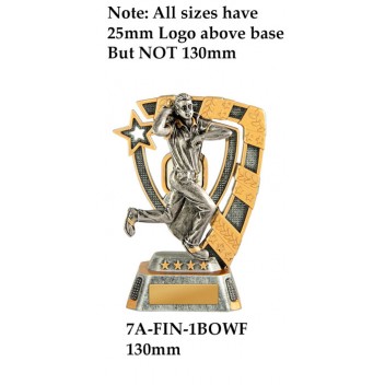 Cricket Trophies Female 7A-FIN-1BOWF - 130mm Also 150mm 180mm & 210mm