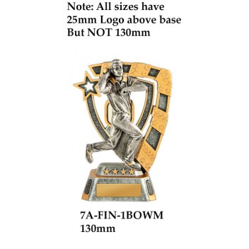 Cricket Trophies 7A-FIN-1BOWM - 130mm Also 150mm 180MM & 210mm