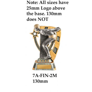 Swimming Trophies 7A-FIN-2M - 130mm Also 150mm 180mm & 210mm