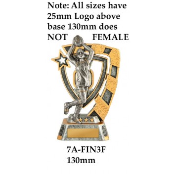 AFL Aussie Rules Female - 7A-FIN3F - 130mm Also 150mm 180mm & 210mm 