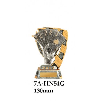 Playing Cards Trophies 7A-FIN54G - 130mm Also 150mm 180mm & 210mm
