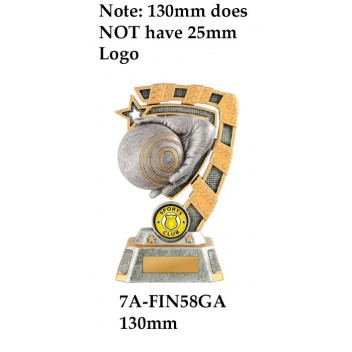 Lawn Bowls Trophies 7A-FIN58GA - 130mm Also 150mm 180mm & 210mm