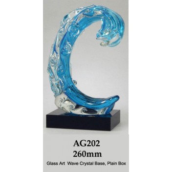Surfing Award Glass on Crystal Base AG202 - 240mm