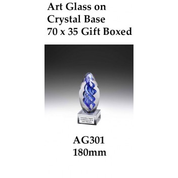 Art Glass Trophies - AG301 -  180mm