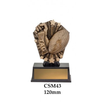 Touch Tag Football Trophies CSM43 - 120mm Also 150mm 175mm & 200mm