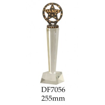 Dance Trophies Crystal DF7056 - 255mm Also 275mm & 300mm Also Ballet Jazz & Tap