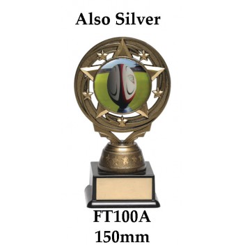 Rugby Trophies FT100A - 150mm Also 165mm & 180