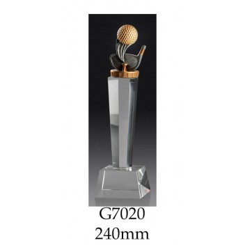 Golf Trophies Crystal G7020 - 240mm Also 265mm & 290mm
