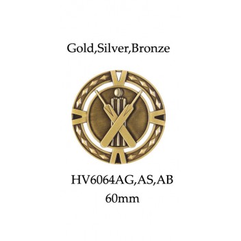 Cricket Medals HV6064AG,AS,AB - 60mm