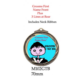 Novelty Medal Groom To Be - M102GTB - 70mm