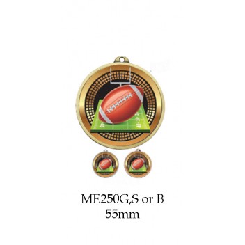 Grid Iron Medal ME250G, S or B - 55mm