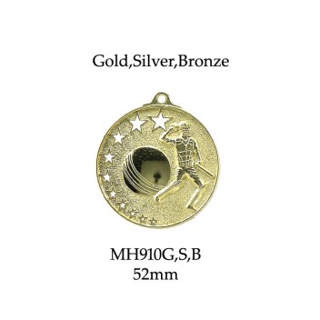 Cricket Medals MH910G, S or B - 52mm