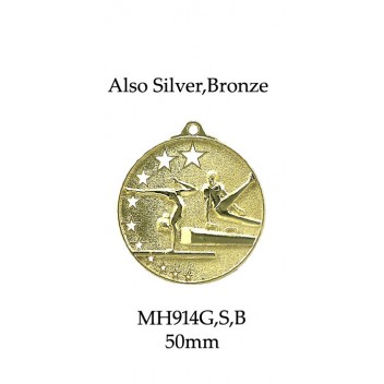 Gymnastics Medals MH914G, S or B  52mm
