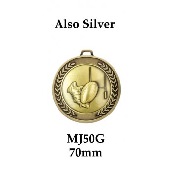 Rugby Medals Prestige MJ50G - 70mm