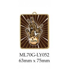 Ten Pin Medal ML70G-LY052 - 63mm x 75mm