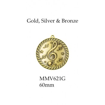 Music Medals MMV621G 60mm