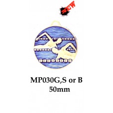 Swimming Medals MP030G, S or B  50mm