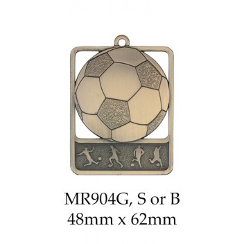 Soccer Medal MR904G, S or B - 48mm x 62mm
