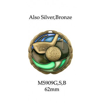 Golf Medals 63mm MS909G