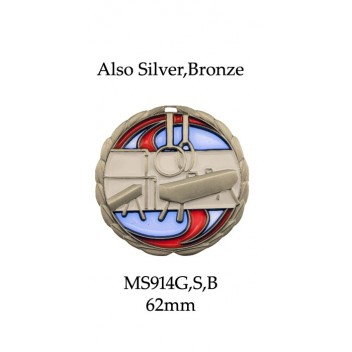 Gymnastics Medals MS914G, S or B  63mm