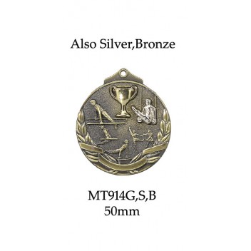 Gymnastics Medals 2 Tone MT914G,S,B - 52mm