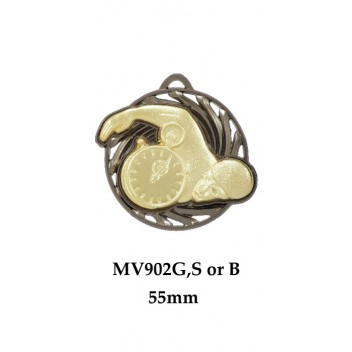 Swimming Medals MV902G, S or B  55mm