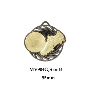 Soccer Medals MV904G, S or B - 55mm
