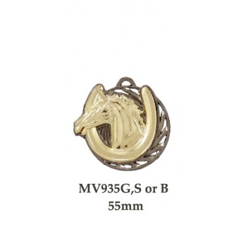 Equestrian Medals MV935G,S or B - 55mm