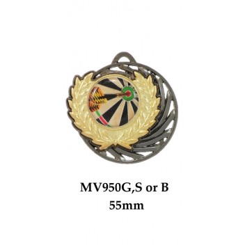 Darts Medals MV950G,S or B - 55mm