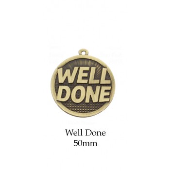 Medals Well Done Award MW150G - 50mm 