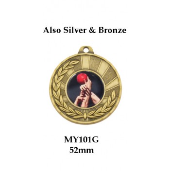 AFL Aussie Rules Medal MY101G, Also Silver & Bronze - 52mm